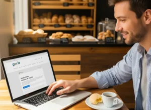 Mãos de um empreendedor preenchendo o formulário de cadastro do MEI online para abrir seu negócio em Campo Grande, RJ.
